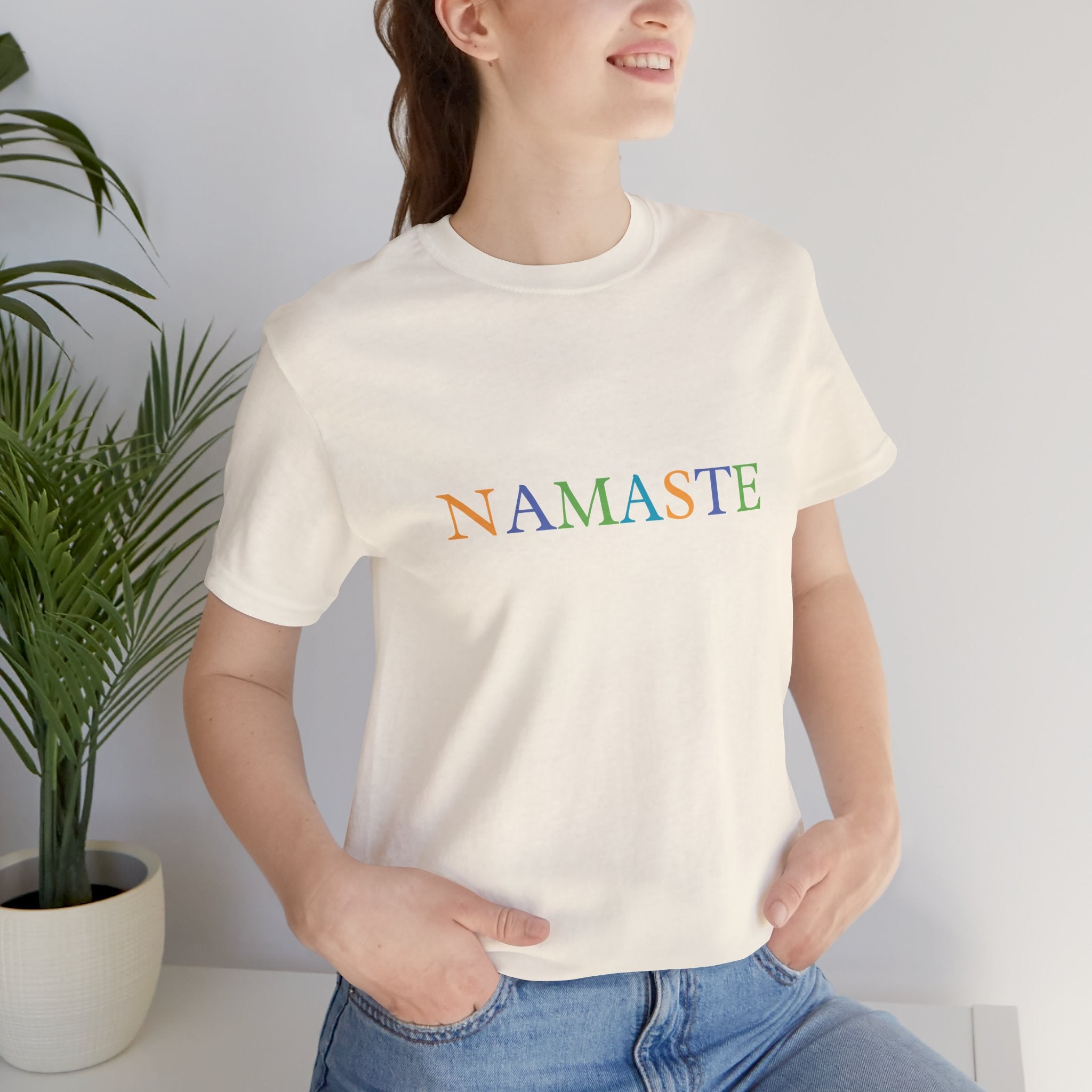 Tramunquiero NAMASTE Unisex T-Shirt with Crew Neckline